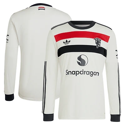 Maillot à manches longues réplique Manchester United 2024/25 adidas Originals Cream pour homme