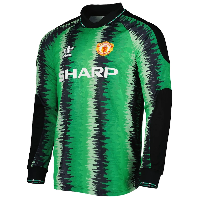 Réplique de maillot gardien but Manchester United 90 adidas Originals vert pour homme