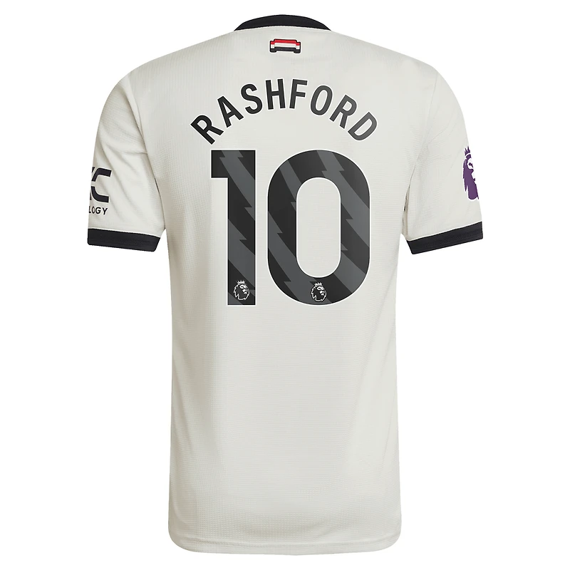 Maillot adidas Originals Marcus Rashford crème pour homme Manchester United 2024/25 Third Authentic