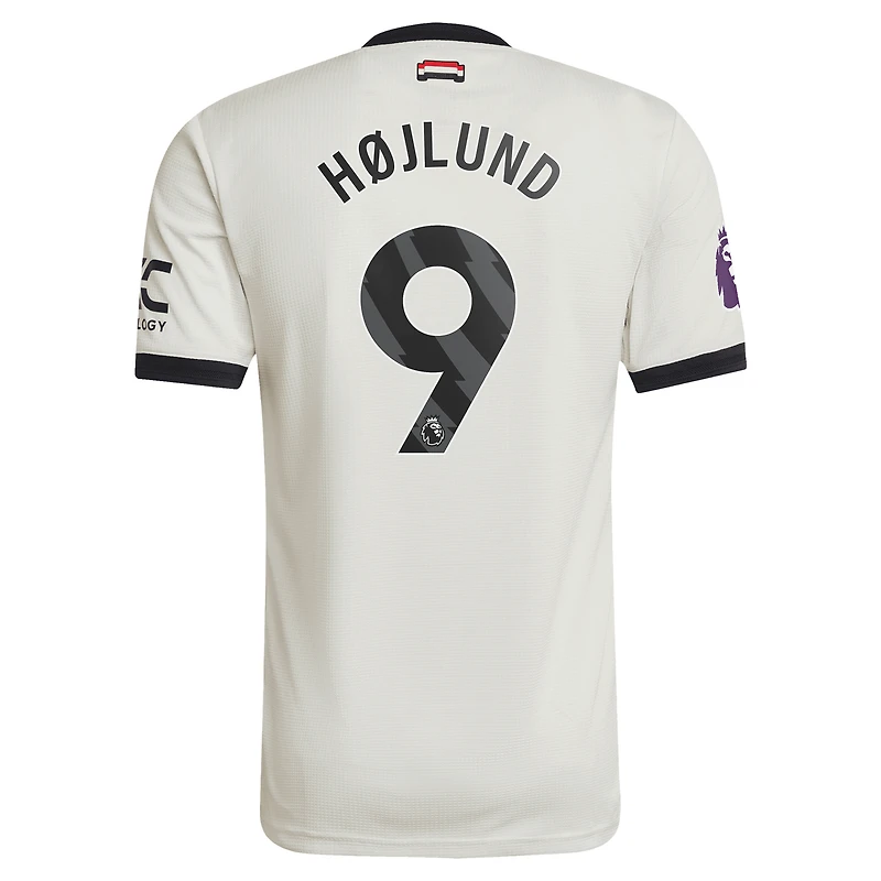 Men's adidas Originals Rasmus Højlund Cream Manchester United 2024/25 Third Authentic Jersey