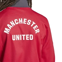 Veste de survêtement zippée intégrale adidas Originals Manchester United rouge pour homme