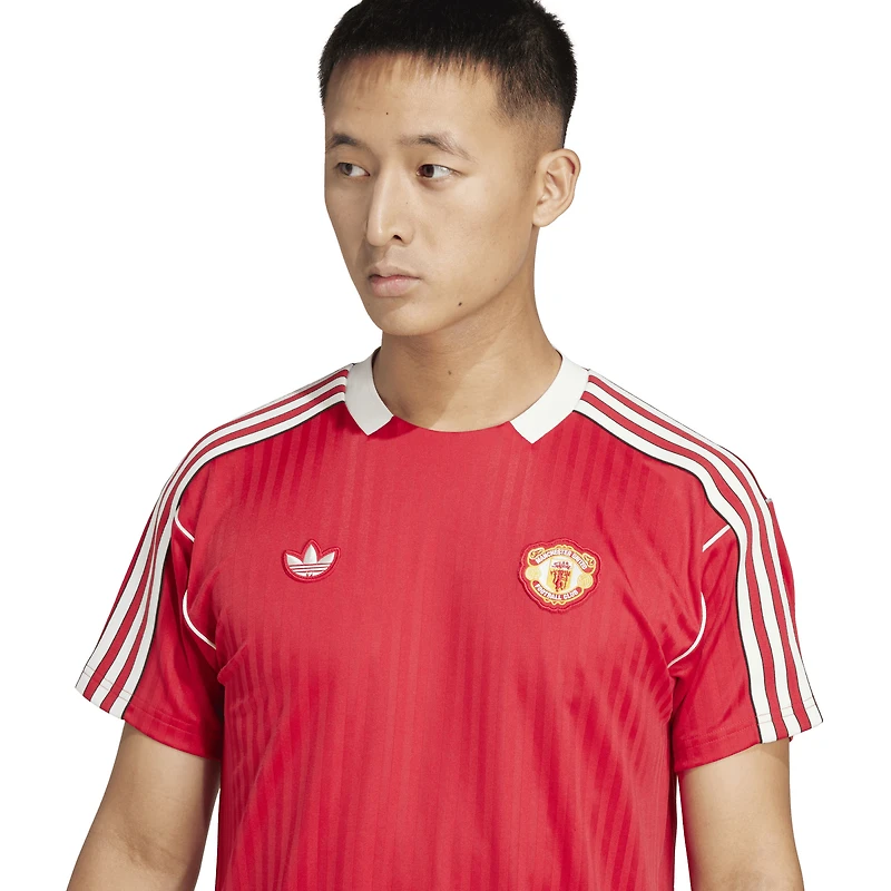 Maillot unisexe adidas Originals Manchester United Terrace Icons rouge