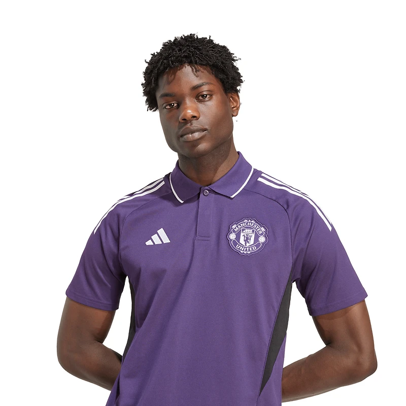 Polo d'entraînement violet adidas Manchester United 2025/26 pour homme