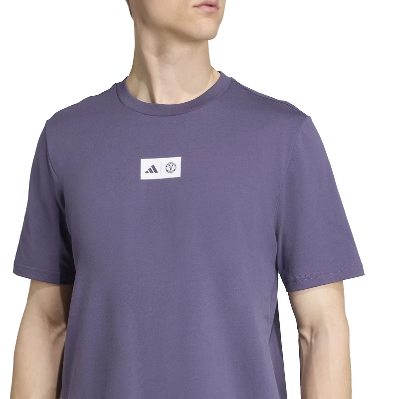 T-shirt adidas violet Manchester United pour homme