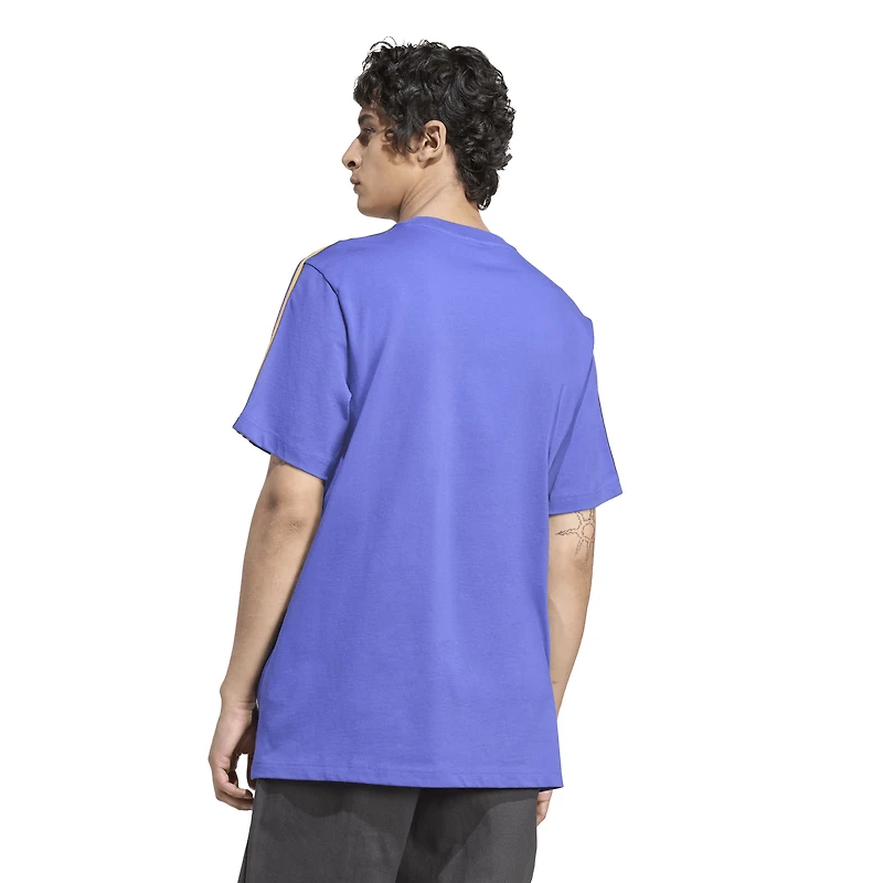 T-shirt adidas violet Manchester United Terrace Icons pour homme