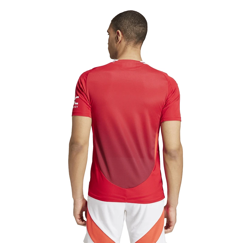 Maillot authentique domicile rouge adidas Manchester United 2024/25 pour homme