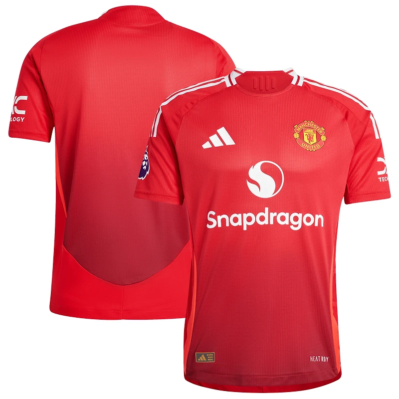 Men's adidas Red Manchester United 2024/25 Home Authentic Patch Jersey
