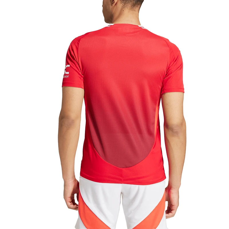 Maillot domicile authentique adidas Manchester United rouge 2024/25 pour homme