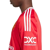 Maillot adidas rouge Manchester United 2024/25 domicile réplique à manches longues pour homme