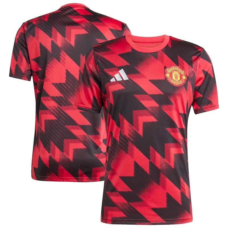 Haut d'avant-match adidas rouge Manchester United 2025/26 AEROREADY pour homme