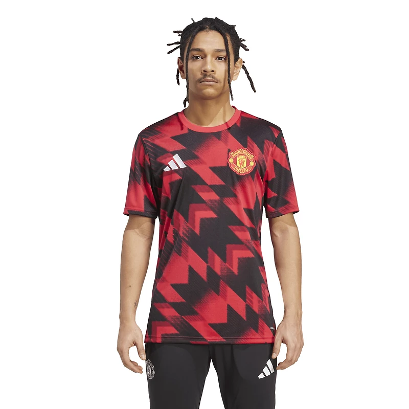 Men's adidas Red Manchester United 2025/26 AEROREADY Pre-Match Top
