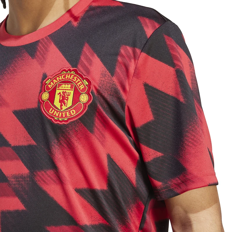 Men's adidas Red Manchester United 2025/26 AEROREADY Pre-Match Top