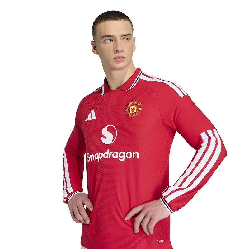 Men's adidas  Red Manchester United 2026/27 Home Authentic Long Sleeve Jersey