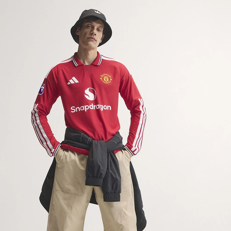 Men's adidas  Red Manchester United 2026/27 Home Authentic Long Sleeve Jersey