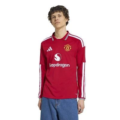 Men's adidas Red Manchester United 2026/27 Home Replica Long Sleeve Jersey