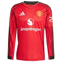 Men's adidas  Red Manchester United Home 2025/26 Replica Long Sleeve Jersey