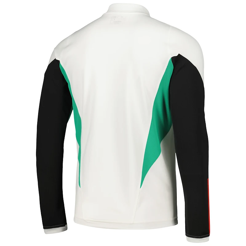 Men's adidas White Manchester United 2023/24 Training Quarter-Zip Top
