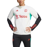 Men's adidas White Manchester United 2023/24 Training Quarter-Zip Top