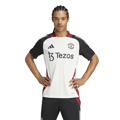 Maillot d'entraînement adidas blanc Manchester United 2024/25 pour homme