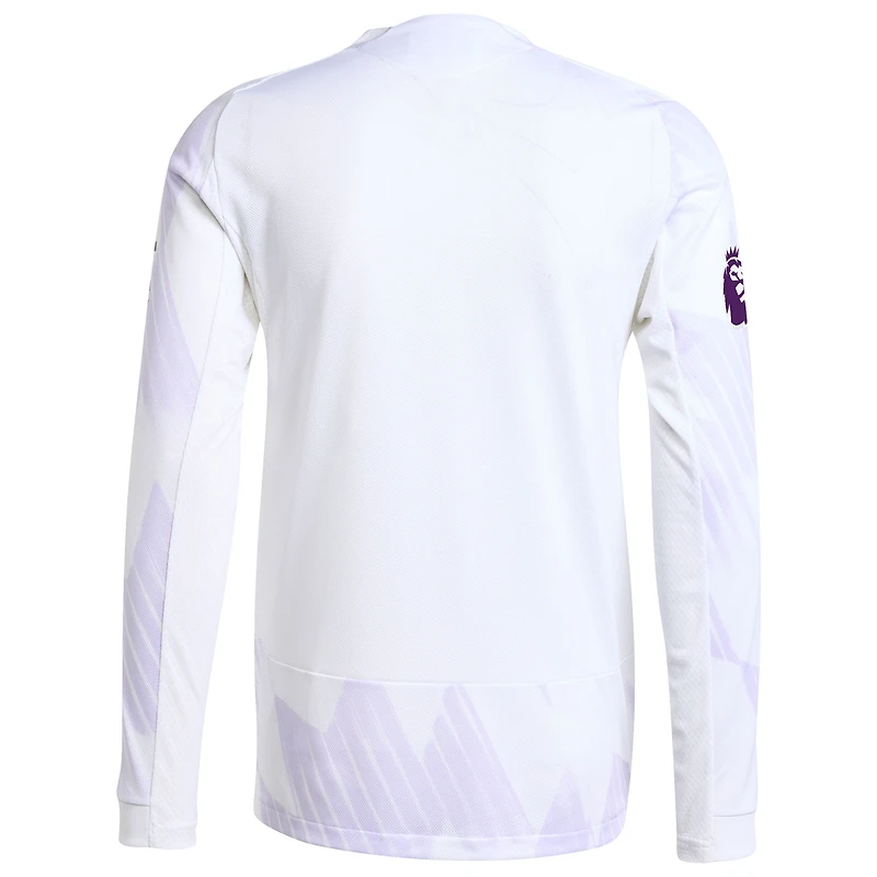 Maillot manches longues authentique extérieur blanc adidas Manchester United 2025/26 pour homme