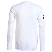 Maillot manches longues authentique extérieur blanc adidas Manchester United 2025/26 pour homme