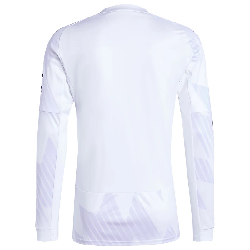 Men's adidas White Manchester United 2025/26 Away Replica Long Sleeve Jersey
