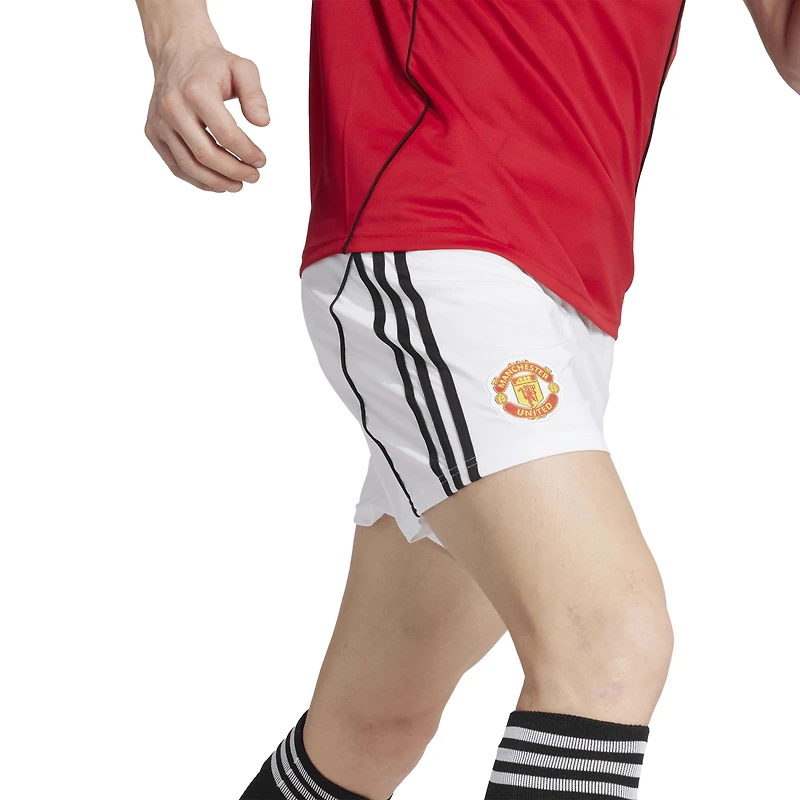 Men's adidas  White Manchester United 2025/26 Home AEROREADY Replica Shorts
