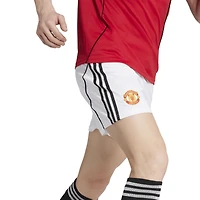 Men's adidas  White Manchester United 2025/26 Home AEROREADY Replica Shorts