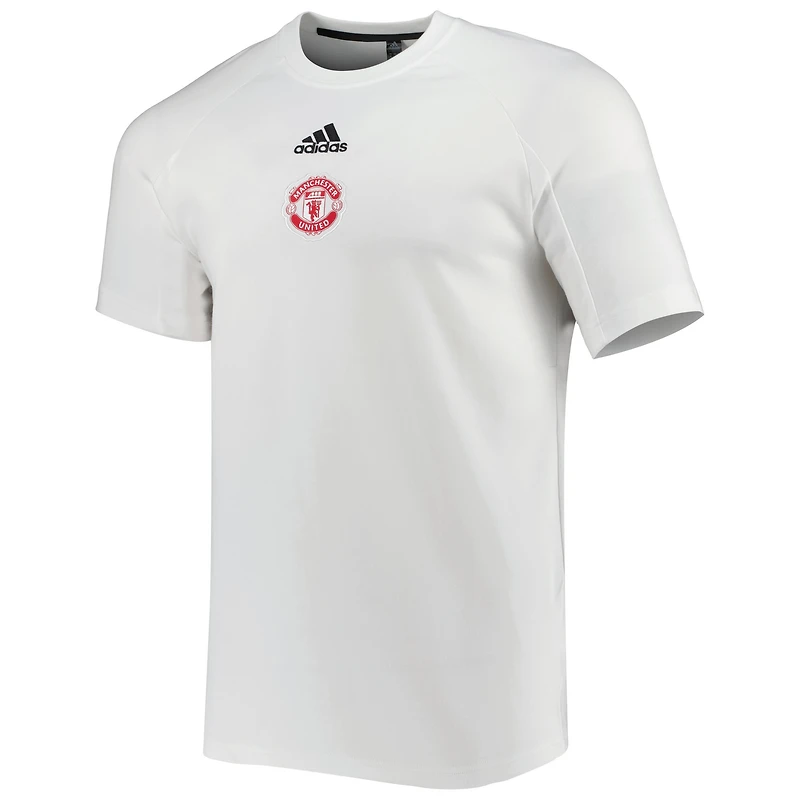 T-shirt de voyage raglan adidas Manchester United blanc pour homme