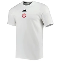 T-shirt de voyage raglan adidas Manchester United blanc pour homme
