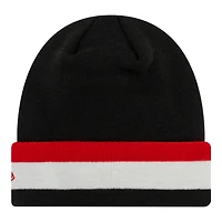 Men's New Era  Black Manchester United Flag Cuffed Knit Hat