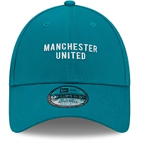 Casquette New Era Turquoise Manchester United Seasonal 9FORTY ajustable pour homme