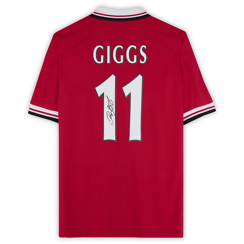 Ryan Giggs Manchester United Autographed 1999 Premier League Red Home Umbro Jersey  - Icons