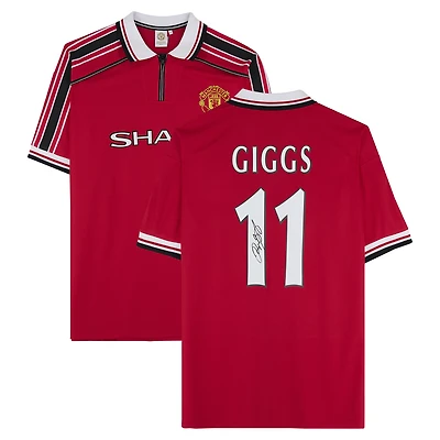 Ryan Giggs Manchester United Autographed 1999 Premier League Red Home Umbro Jersey  - Icons
