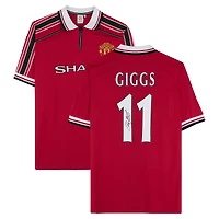 Ryan Giggs Manchester United Autographed 1999 Premier League Red Home Umbro Jersey  - Icons