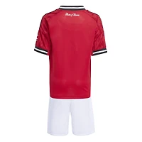 Mini-kit adidas rouge Manchester United 2025/26 pour tout-petit