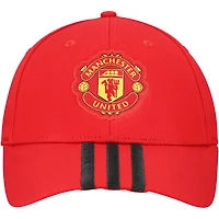 Casquette ajustable unisexe Adidas rouge Manchester United à 3 bandes