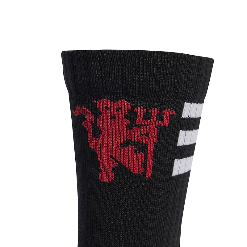 Unisex adidas White/Black Manchester United Two-Pack Crew Socks Set
