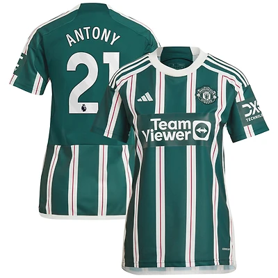 Women's adidas Antony Green Manchester United 2023/24 Away Replica Player Jersey