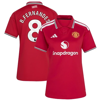 Women's adidas Bruno Fernandes Red Manchester United 2026/27 Home Replica Jersey