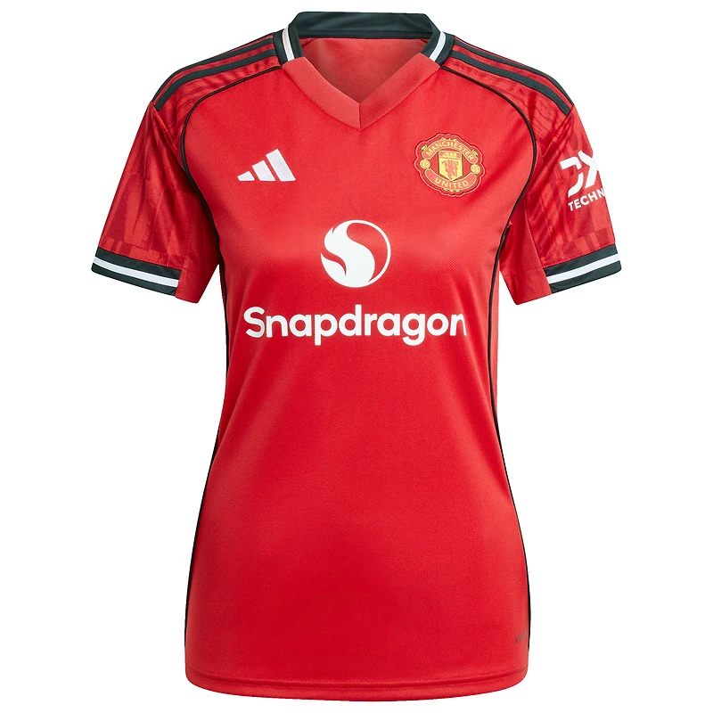 Women's adidas Bruno Fernandes Red Manchester United Home 2025/26 Replica Player Jersey
