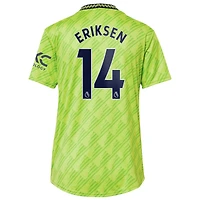 Maillot Manchester United 2022/23 Third Replica Player adidas Christian Eriksen vert fluo pour femme