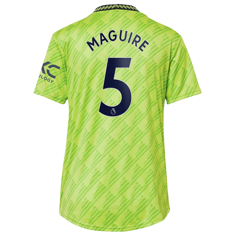 Women's adidas Harry Maguire Neon Green Manchester United 2022/23 Third Replica Player Jersey