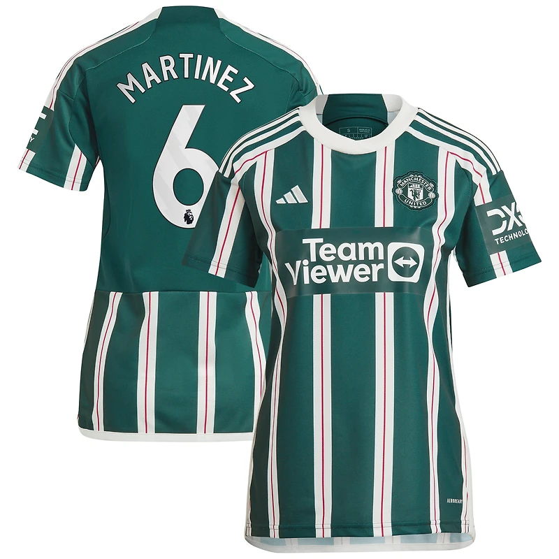 Women's adidas Lisandro Martínez Green Manchester United 2023/24 Away Replica Player Jersey