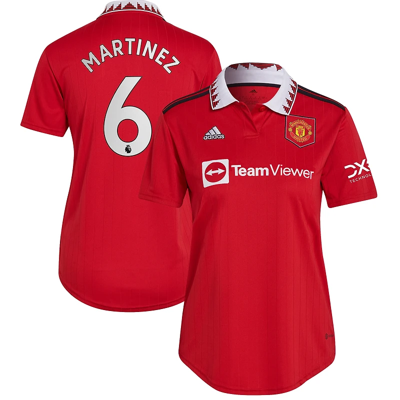 Maillot réplique domicile rouge adidas Lisandro Martínez Manchester United 2022/23 pour femme