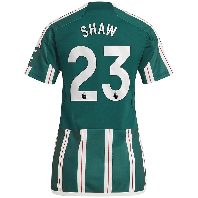 Women's adidas Luke Shaw Green Manchester United 2023/24 Away Replica Player Jersey
