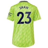 Women's adidas Luke Shaw Neon Green Manchester United 2022/23 Third Replica Player Jersey