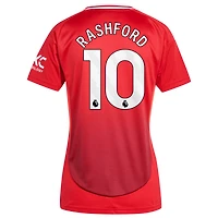 Maillot de joueur adidas Marcus Rashford rouge Manchester United 2024/25 domicile réplique pour femme