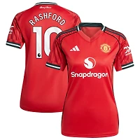 Women's adidas Marcus Rashford Red Manchester United Home 2025/26 Replica Player Jersey