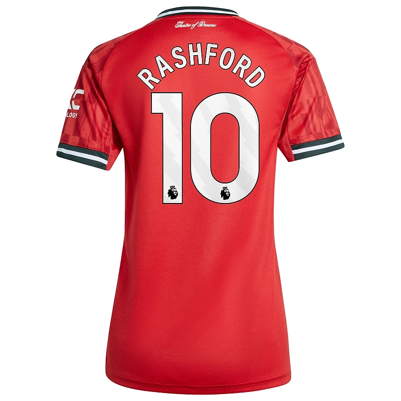 Women's adidas Marcus Rashford Red Manchester United Home 2025/26 Replica Player Jersey
